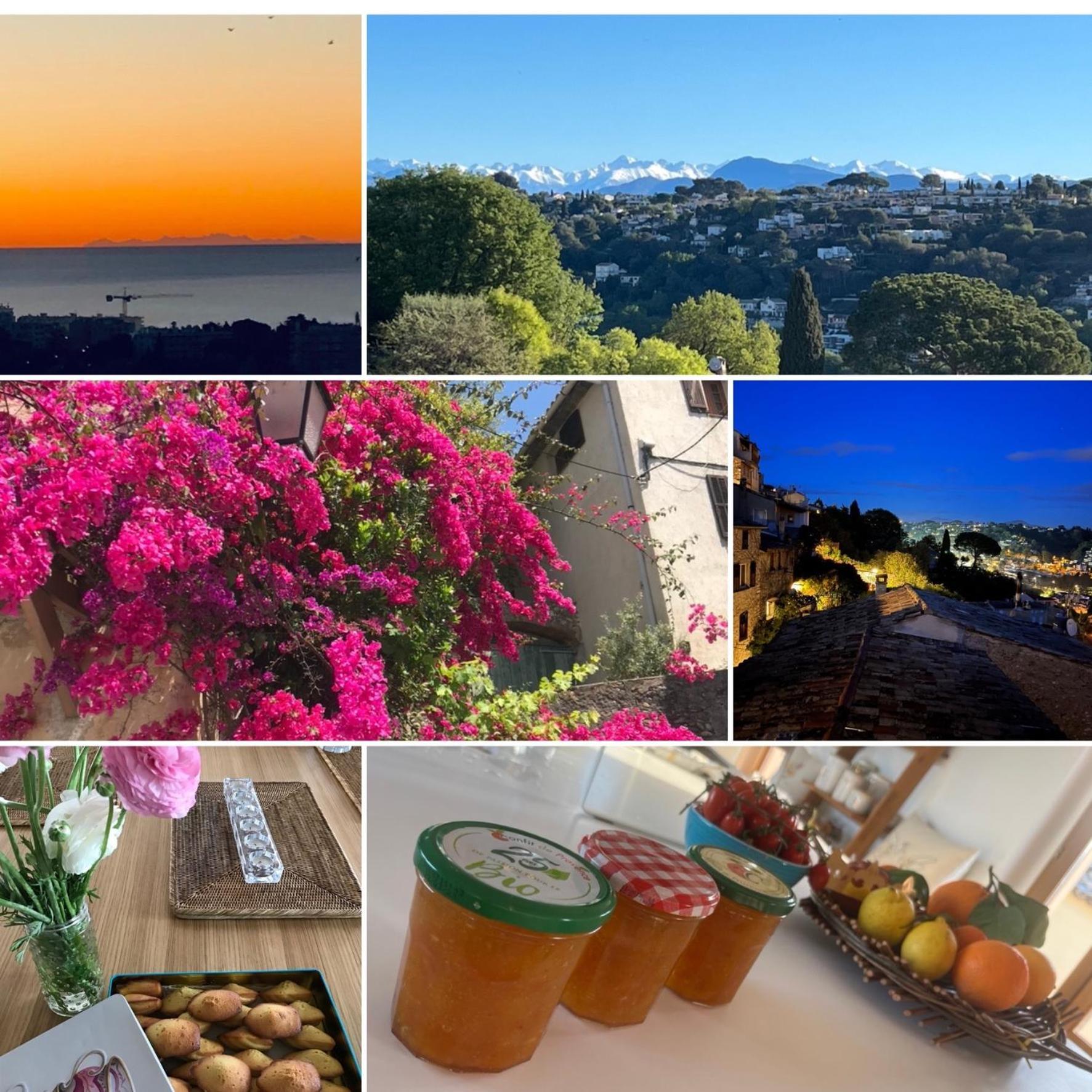 Bed & Breakfast Les Hauts De Cagnes Vue Mer Et Montagne Apartment Exterior photo